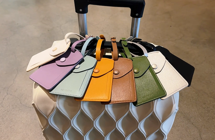 Amazon.com: Kevancho Leather Smart Luggage Tags for Men Women